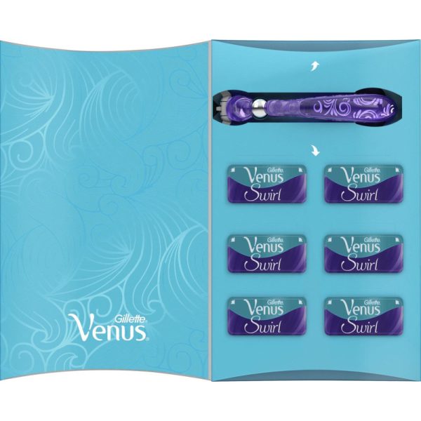 Gillette Venus Deluxe Smooth Swirl Holiaci Strojček pre Ženy + 6ks hlavic