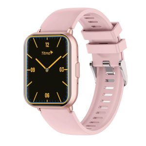 Inteligentné hodinky TITMO E-100 (TFT, volanie cez Bluetooth) ružové 0INT