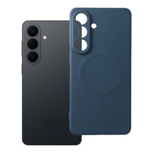 Puzdro na Samsung S26 PLUS Silicone Mag Cover kompatibilné s MagSafe (ochrana fotoaparátu), modré
